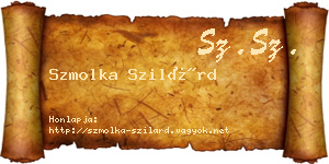 Szmolka Szilárd névjegykártya